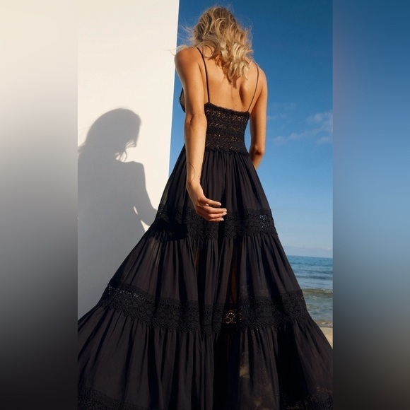 Charo Ruiz Cindy lace maxi cotton dress essentials collection NWT - Picture 7 of 16